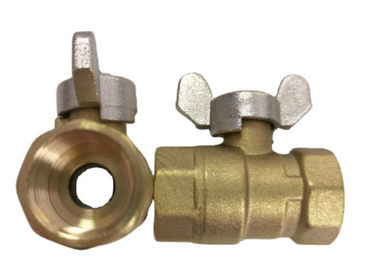 DN15 Brass Ball Valve Female With Butterfly Handle