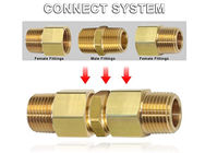 5/8 Inch Brass Adapter Fittings NPT Solid Hex Brass Pipe Nipples