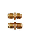 3/8 Inch Flare X 3/8 Inch Flare Brass Tube Fitting Hex Nipple brass
