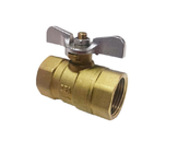 1'' NPT Female And Femlae Brass Female Ball Valve With Butterfly Handle