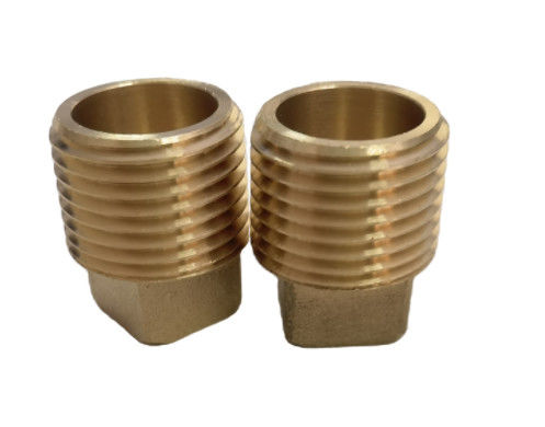 3/4" NPT Male Brass Head Solid Brass Plug Fitting