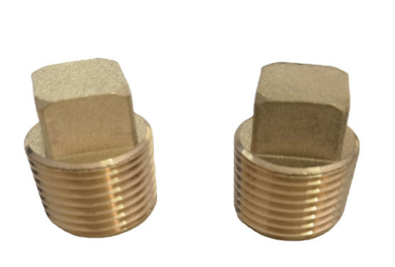 3/4" NPT Male Brass Head Solid Brass Plug Fitting