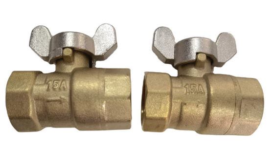 DN15 Brass Ball Valve Female With Butterfly Handle