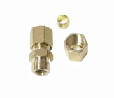 Brass Material CNC Compression Pipe Fittings 1/4'' X 1/4''