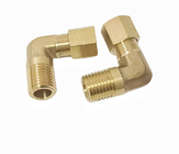 CNC Brass 90 Degree Elbow With Compression Fittings 1/2x1/2 NPT