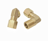 CNC Brass 90 Degree Elbow With Compression Fittings 1/2x1/2 NPT