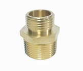 Male 3/8 NPT X 1/2NPT Thread Brass Pipe Fitting Hex Pipe Nipple JIS ANSI Standard