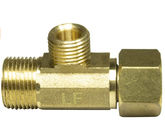 CNC Lead Free Brass Tee Valve , 3/8&quot; X 3/8&quot; X 1/4&quot; Angle Stop Tee