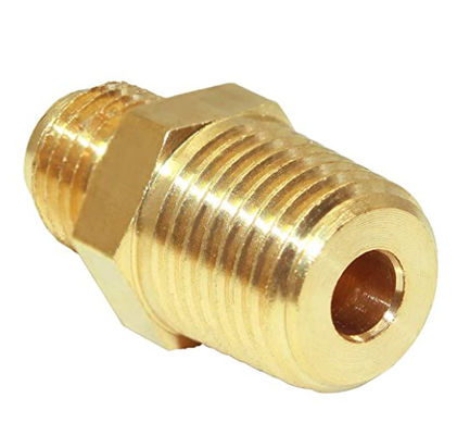 ANSI Half Union 1/4&quot; Flare X 7/16&quot; Male Brass Tube Fitting