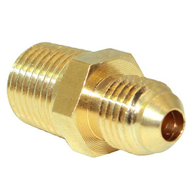 ANSI Half Union 1/4&quot; Flare X 7/16&quot; Male Brass Tube Fitting