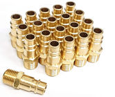 Pro High Flow Coupler &amp; Plug Kit  V-Style, 1/4 in. NPT, Solid Brass Quick Connect Air Fittings Set