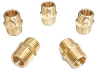 Brass Pipe Fitting, Hex Nipple, 1/2&quot; x 1/2&quot; NPT Male Pipe