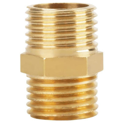 1/4'' X 1/4'' BSP Brass Tee Fitting , Male Hex Nipple Coupling