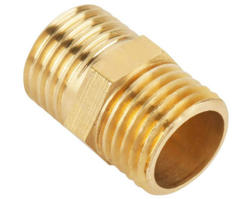 1/4'' X 1/4'' BSP Brass Tee Fitting , Male Hex Nipple Coupling