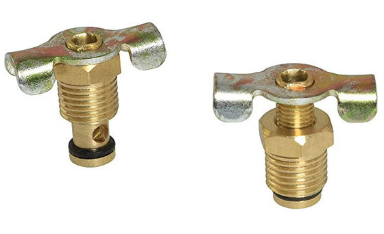 1/4'' Brass Air Hose Fitting , NPT Male Air Compressor Blowdown Valve With Handle