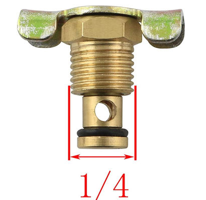 1/4'' Brass Air Hose Fitting , NPT Male Air Compressor Blowdown Valve With Handle