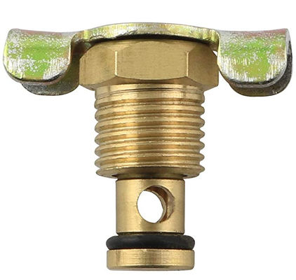 1/4'' Brass Air Hose Fitting , NPT Male Air Compressor Blowdown Valve With Handle