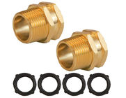 3/4&quot; GHT Female X 3/4&quot; NPT Male GHT To NPT Brass Compression Fitting