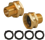 GHT To NPT Brass Tap Connector , 3/4&quot; Female To 1/2&quot; Male Garden Hose Adapter