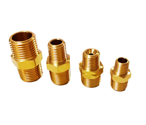 1/2 NPT Male Equal Brass Tube Fitting Brass Hex Adapter