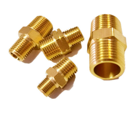 1/2 NPT Male Equal Brass Tube Fitting Brass Hex Adapter