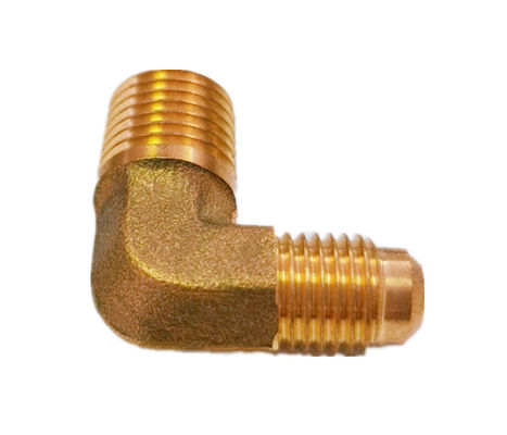 1/4 Flare 90 Degree Brass Elbow Fitting NPT Thread