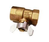 1/2 Brass Ball Valve Female And Female With Butterfly Handle