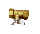 DN15 Female Brass Ball Valve With Butterfly Handle