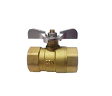 1'' NPT Female And Femlae Brass Female Ball Valve With Butterfly Handle
