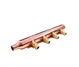 Red Copper 4 Branch Manifold 3/4'' X 1/2'' Lead Free Brass Fittings