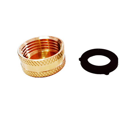 3/4" Lead Free Brass Garden Hose End Caps With Washers