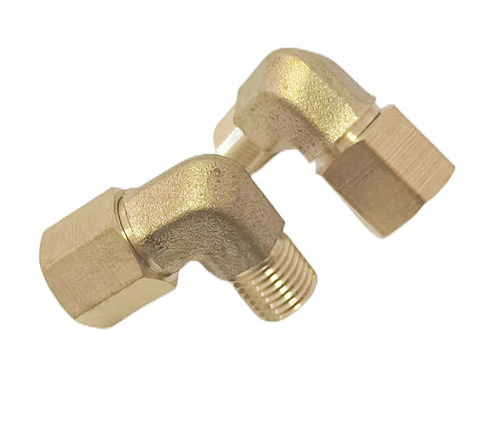 Brass Compression Tube Pipe Fitting 90 Degree Elbow Adapter OD X 1/4&quot; NPT Male
