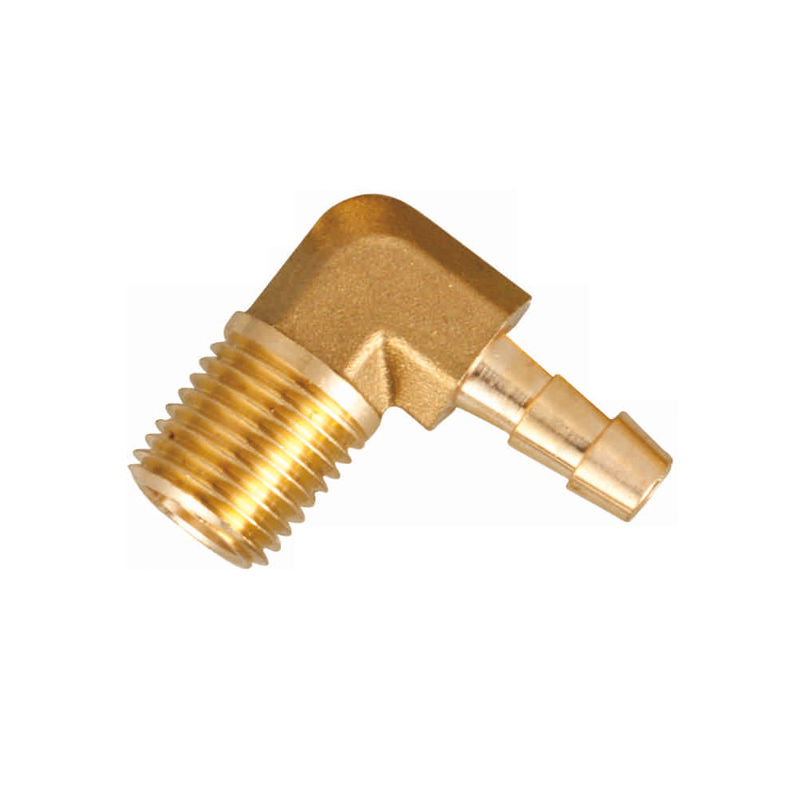 ANSI Hose Barb X NPT Male Brass Elbow For Fuel Pipe