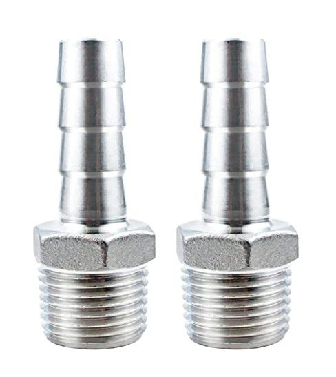 5/16&quot; Hose Barb X 1/2&quot; Male NPT Stainless Steel Pipe Fitting
