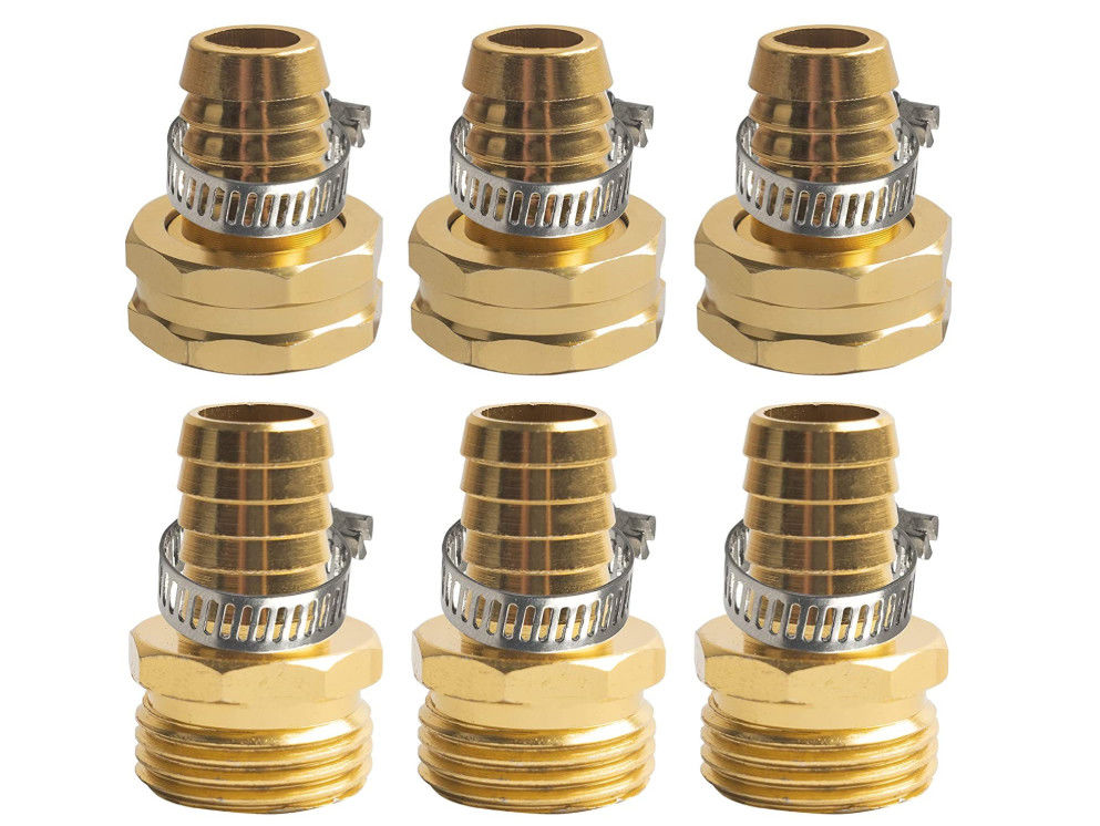 ANSI 1/2'' Brass Compression Fitting With Stainless Steel Clamps