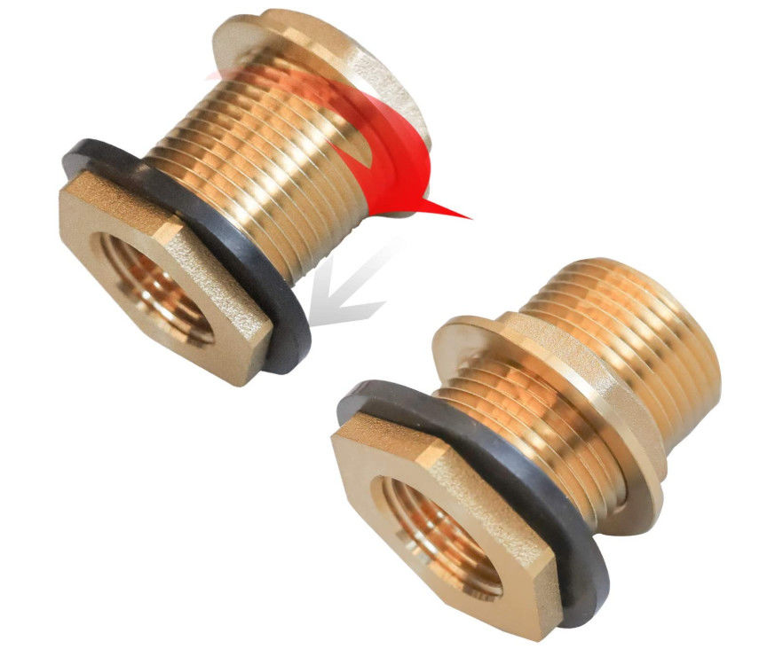1/2&quot; Female 3/4&quot; Male GHT Brass Compression Fitting With Rubber Ring