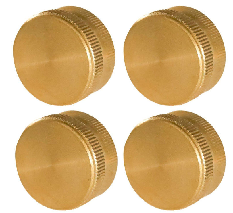 CNC Brass Garden Hose End Caps , 3/4&quot; Water Hose End Caps With Washers