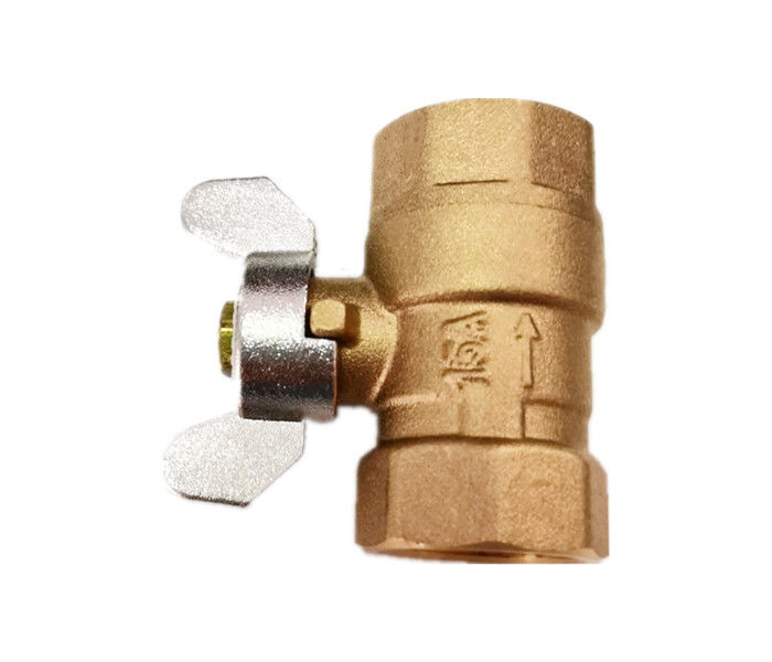 1/2 Brass Ball Valve Female And Female With Butterfly Handle