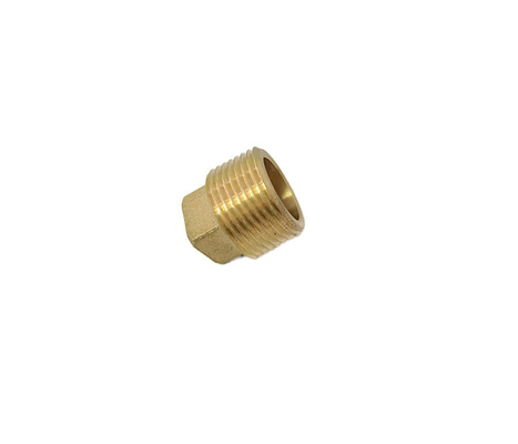 1/4" NPT Threaded Square Head Solid Plug 125 PSI Lead Free Brass Pipe Fitting