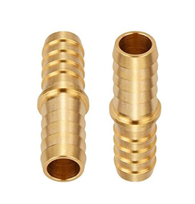1/4" To 3/16" ID Brass Hose Barb Reducer , Mender Union Barb Fitting Reducer